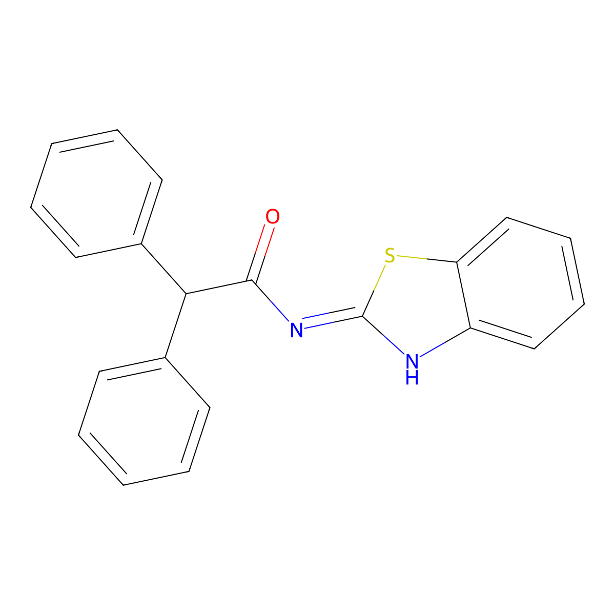 2-[(2,2-Diphenylacetyl)amino]-benzothiazole molecular structure, CAS 303195-00-8