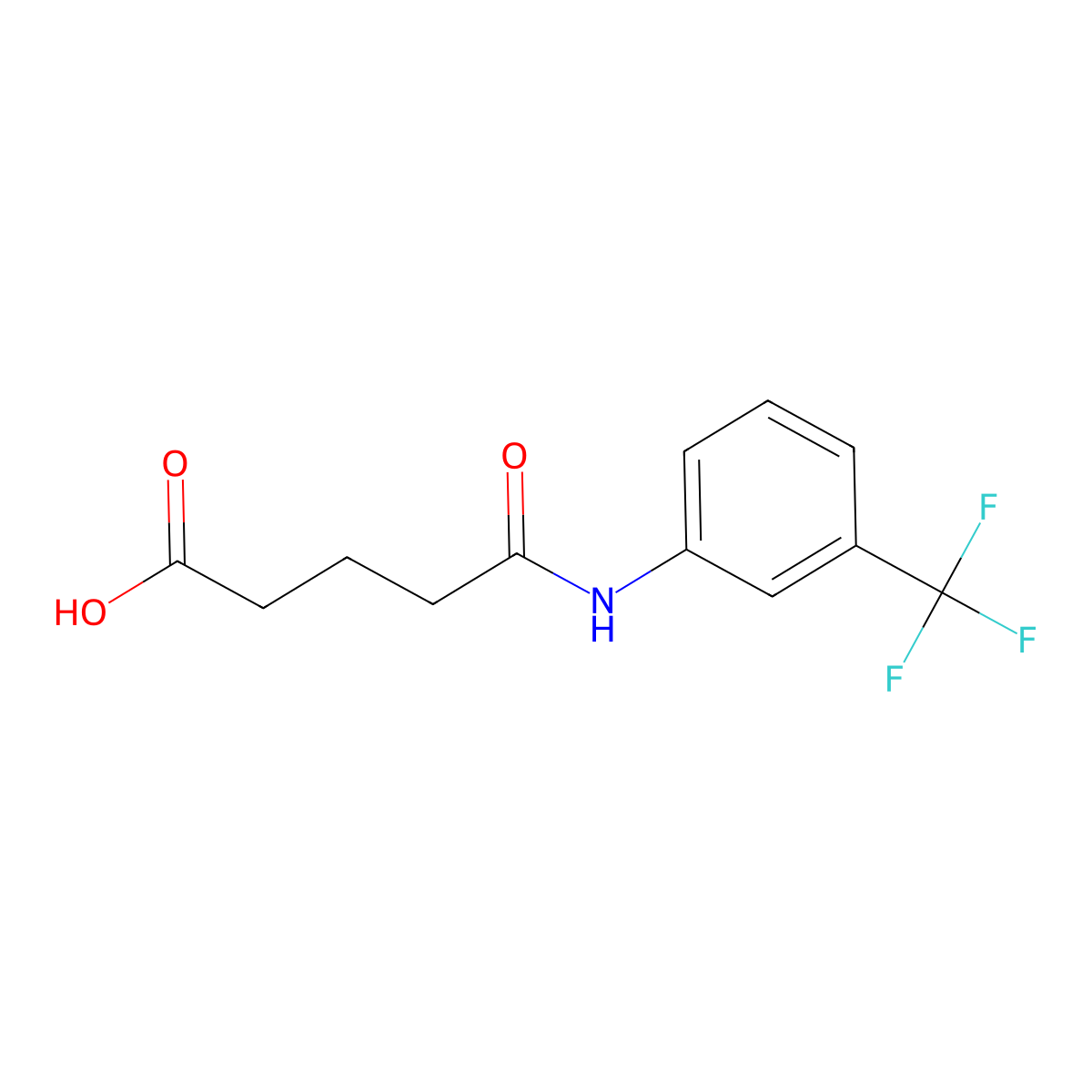 5-Oxo-5-[3-(trifluoromethyl)anilino]pentanoic acid molecular structure, CAS 303195-08-6