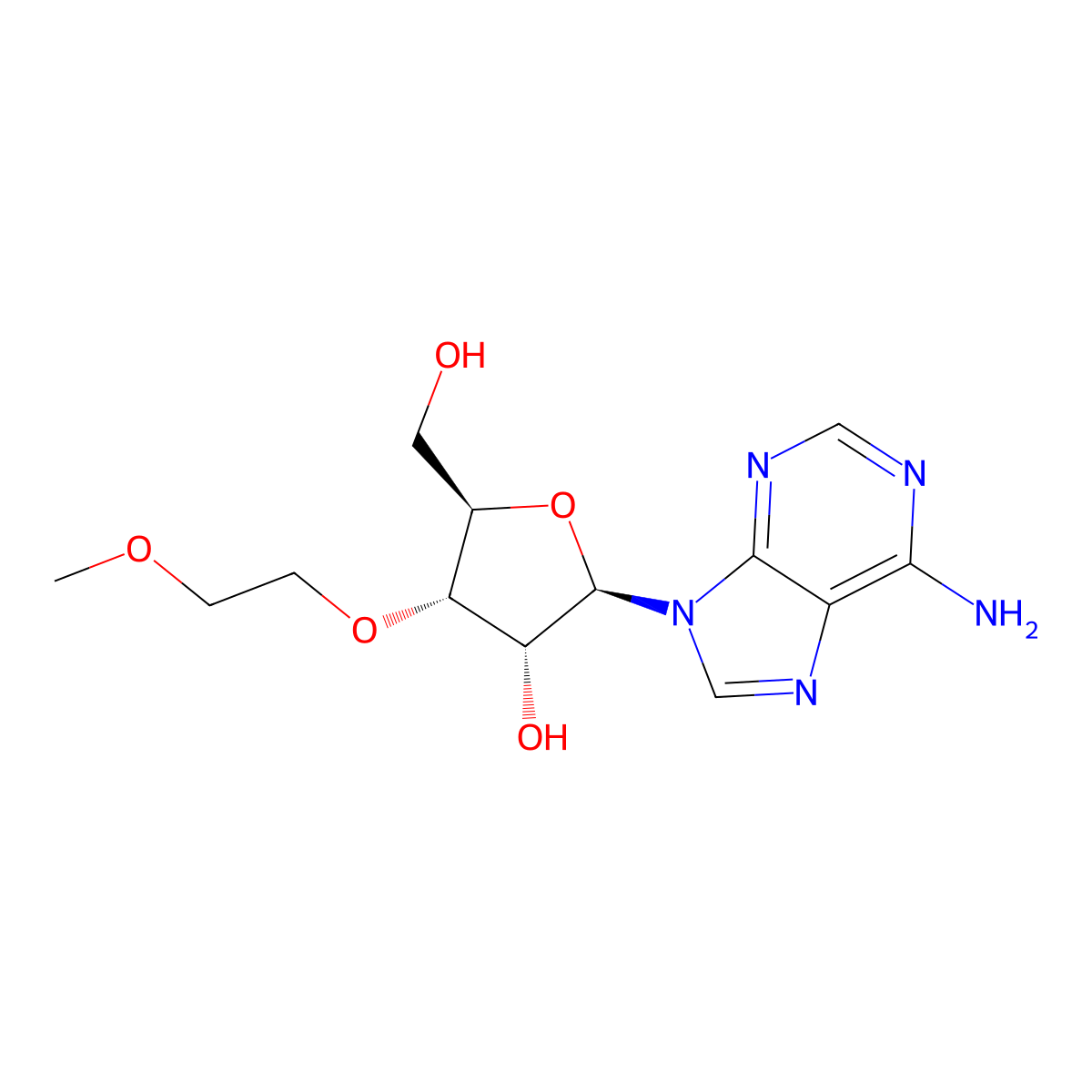 3'-o-(2-Methoxyethyl)adenosine molecular structure, CAS 303197-30-0