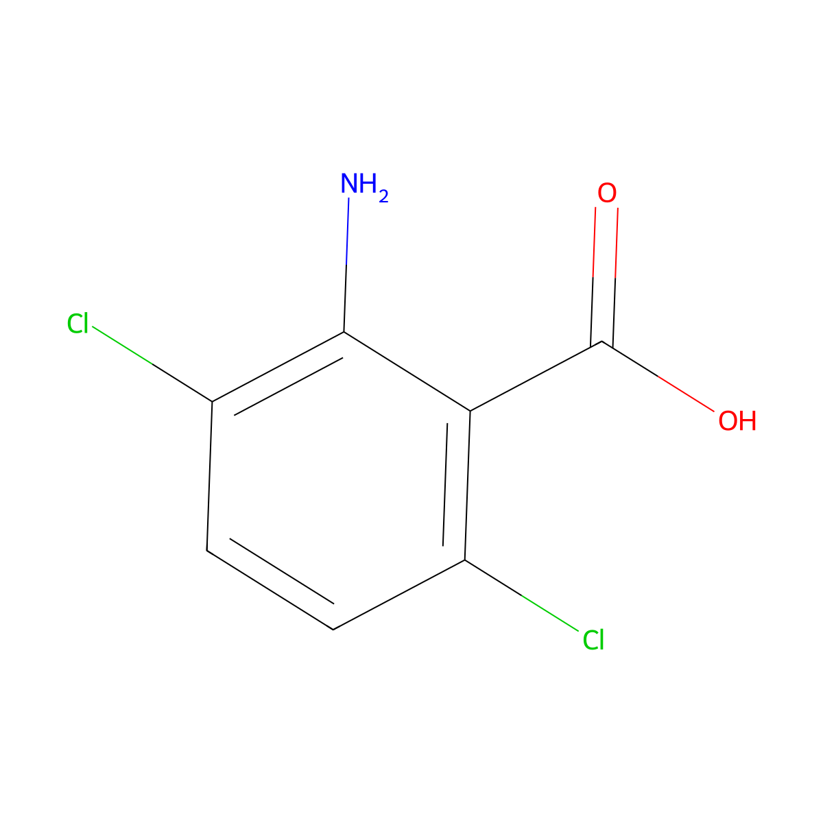 3,6-Dichloroanthranilic acid molecular structure, CAS 3032-32-4