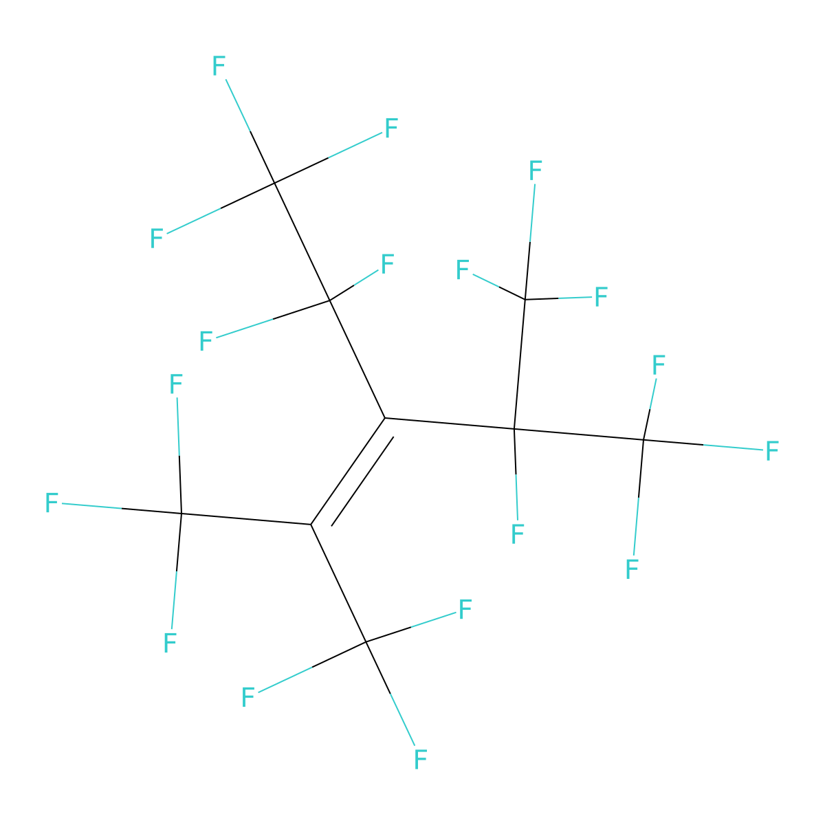 1,1,1,4,5,5,5-Heptafluoro-3-(pentafluoroethyl)-2,4-bis(trifluoromethyl)pent-2-ene molecular structure, CAS 30320-26-4