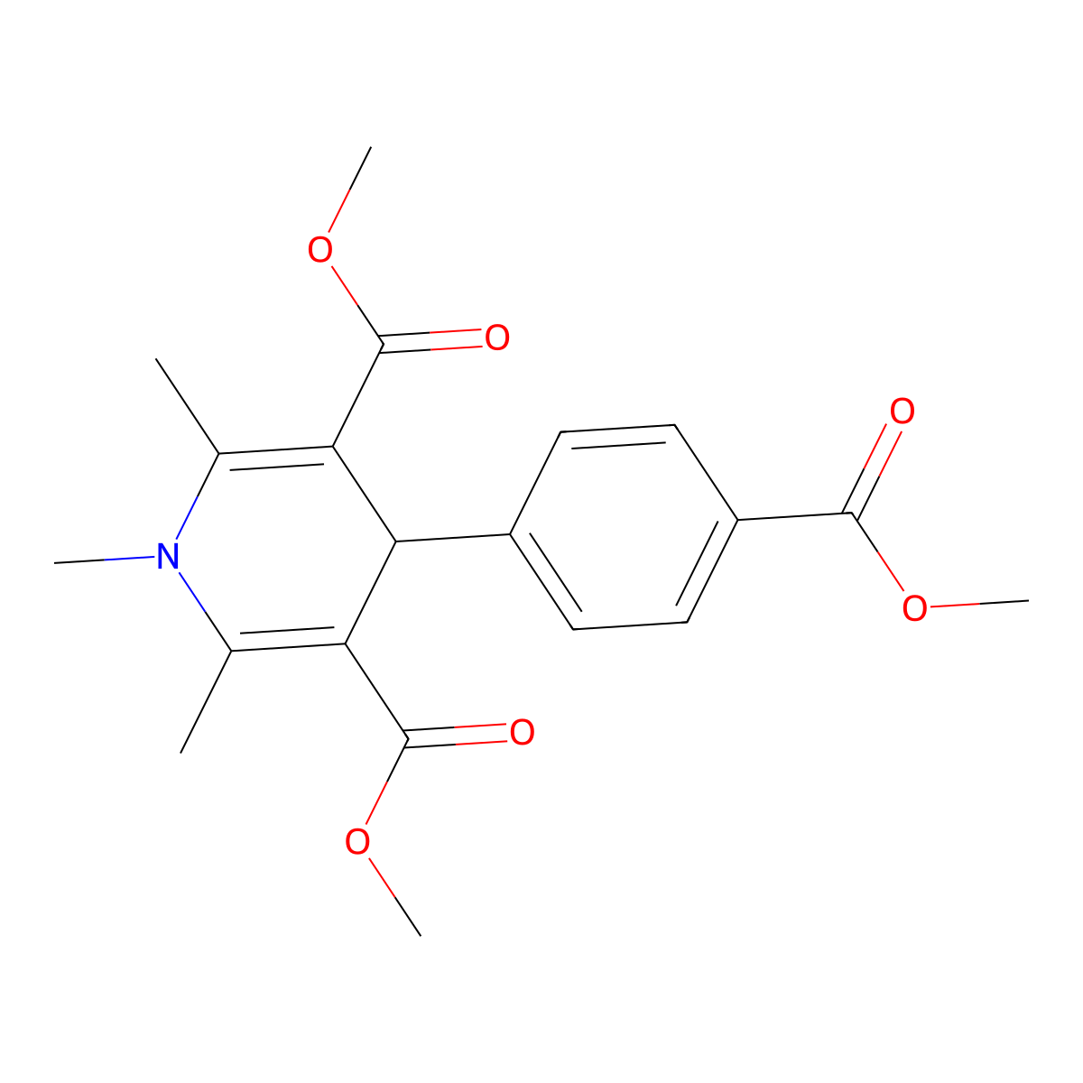 4-(4-methoxycarbonylphenyl)-1,2,6-trimethyl-4H-pyridine-3,5-dicarboxylic acid dimethyl ester molecular structure, CAS 303203-63-6