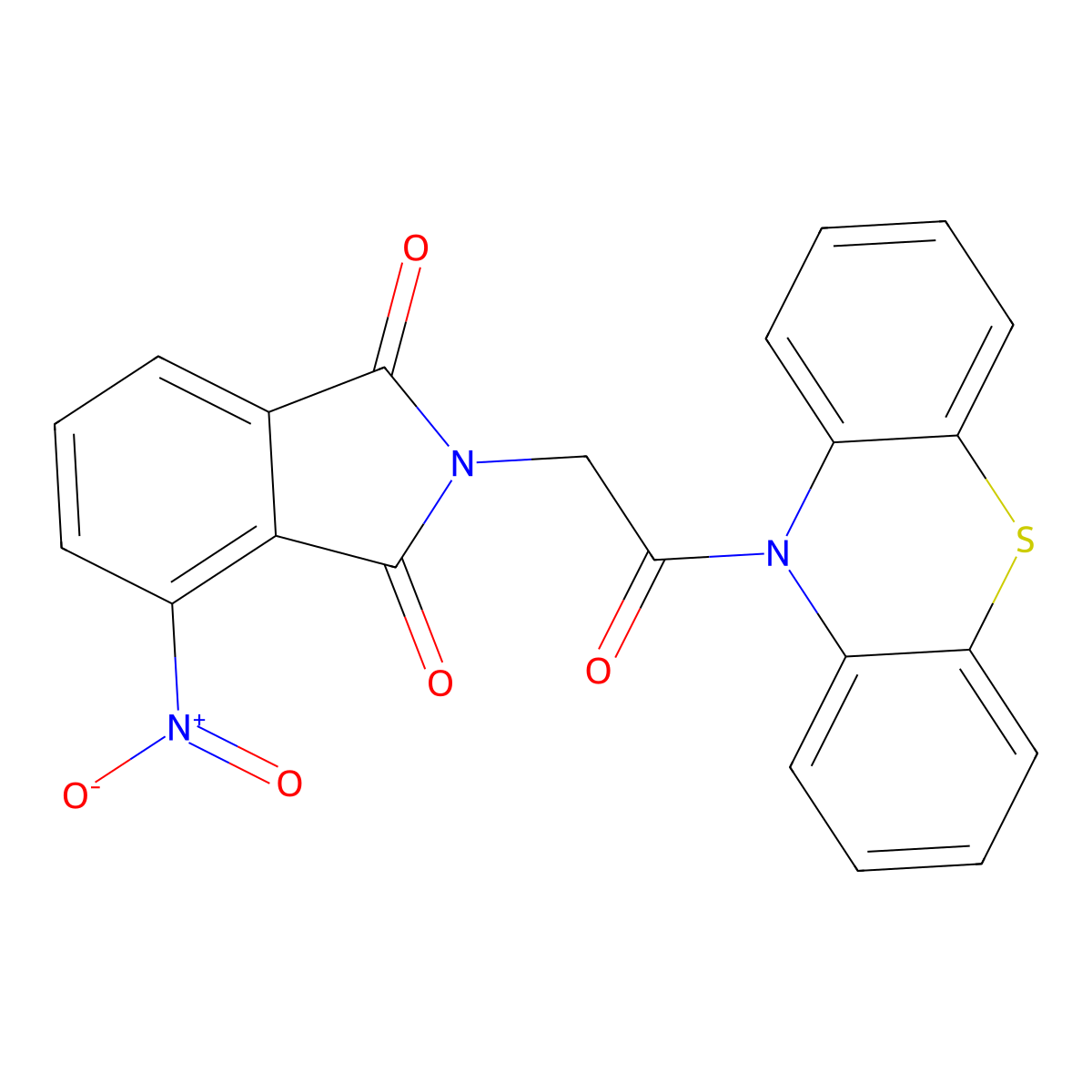4-nitro-2-[2-oxo-2-(10H-phenothiazin-10-yl)ethyl]-1H-isoindole-1,3(2H)-dione molecular structure, CAS 303205-01-8