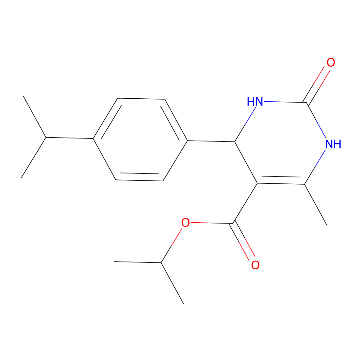 Propan-2-yl 6-methyl-2-oxo-4-[4-(propan-2-yl)phenyl]-1,2,3,4-tetrahydropyrimidine-5-carboxylate molecular structure, CAS 303205-07-4