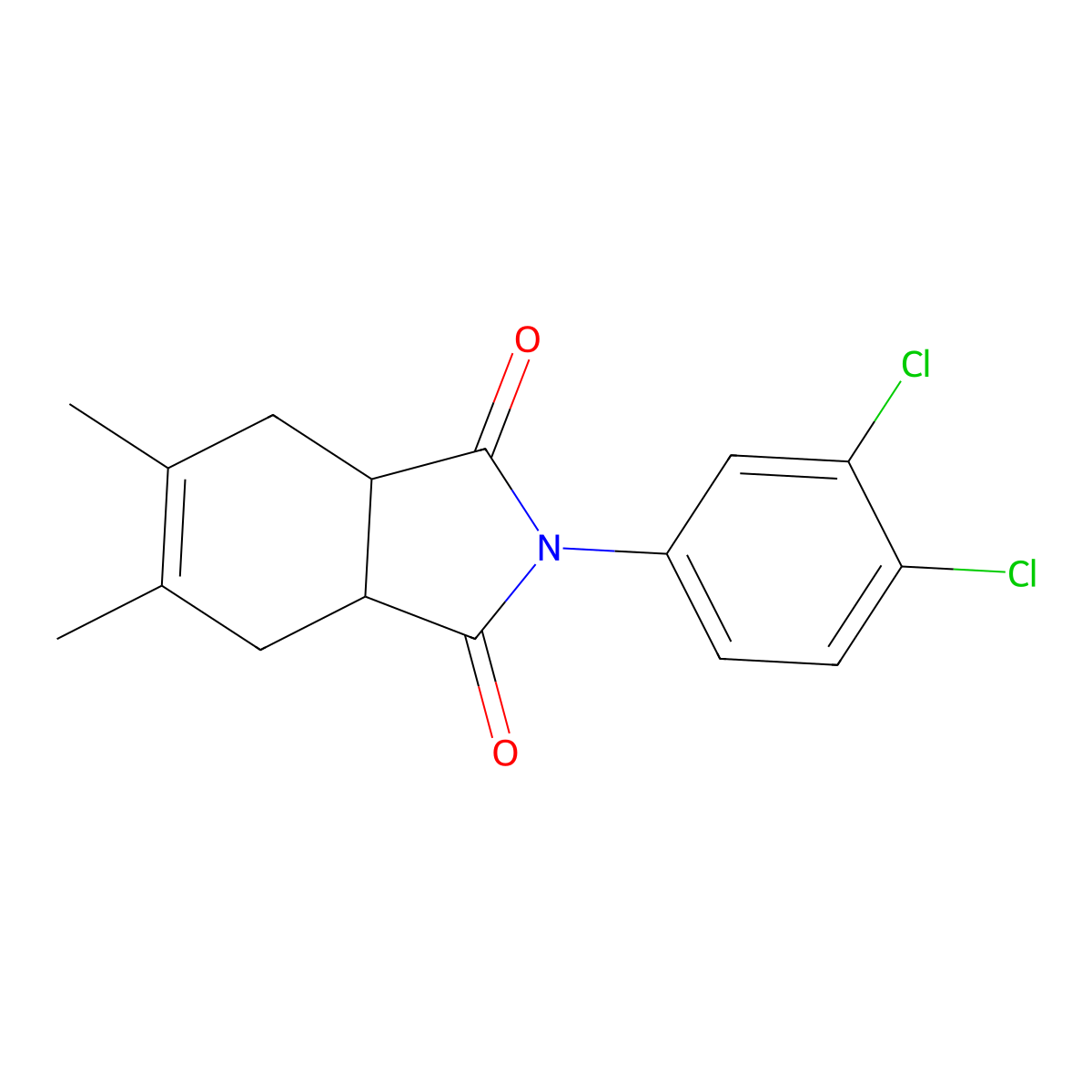 2-(3,4-dichlorophenyl)-5,6-dimethyl-3a,4,7,7a-tetrahydro-1H-isoindole-1,3(2H)-dione molecular structure, CAS 303208-24-4