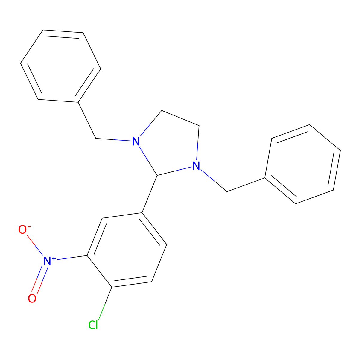 1,3-Dibenzyl-2-(4-chloro-3-nitrophenyl)imidazolidine molecular structure, CAS 303211-92-9