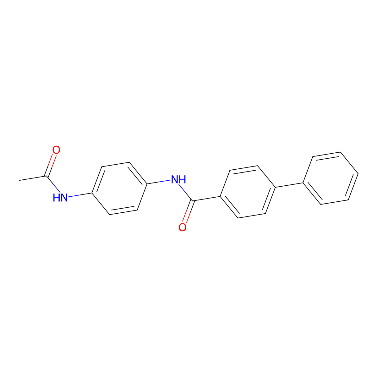 N-[4-(acetylamino)phenyl]-4-biphenylcarboxamide molecular structure, CAS 303212-19-3