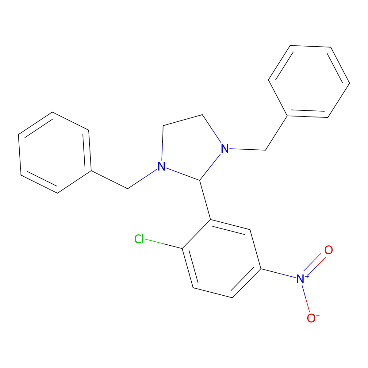 1,3-Dibenzyl-2-(2-chloro-5-nitrophenyl)imidazolidine molecular structure, CAS 303212-47-7