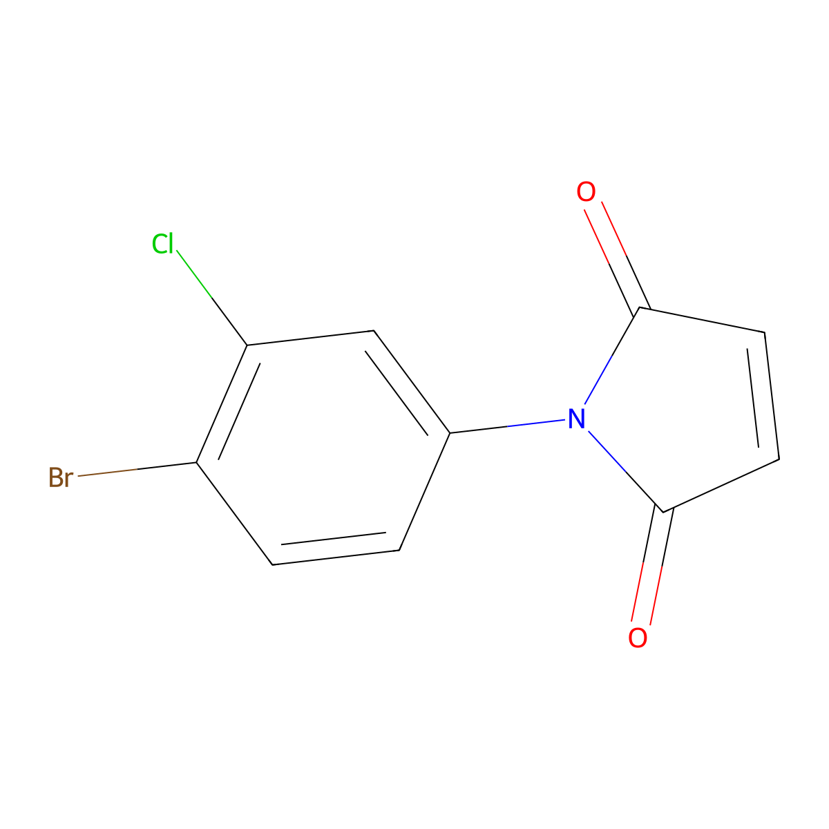 1-(4-Bromo-3-chlorophenyl)-1H-pyrrole-2,5-dione molecular structure, CAS 303212-61-5