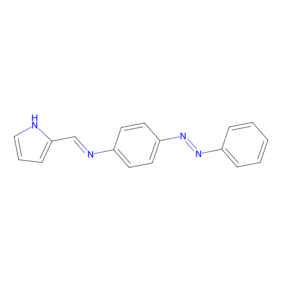 4-[(E)-phenyldiazenyl]-N-[(E)-1H-pyrrol-2-ylmethylidene]aniline molecular structure, CAS 303213-88-9