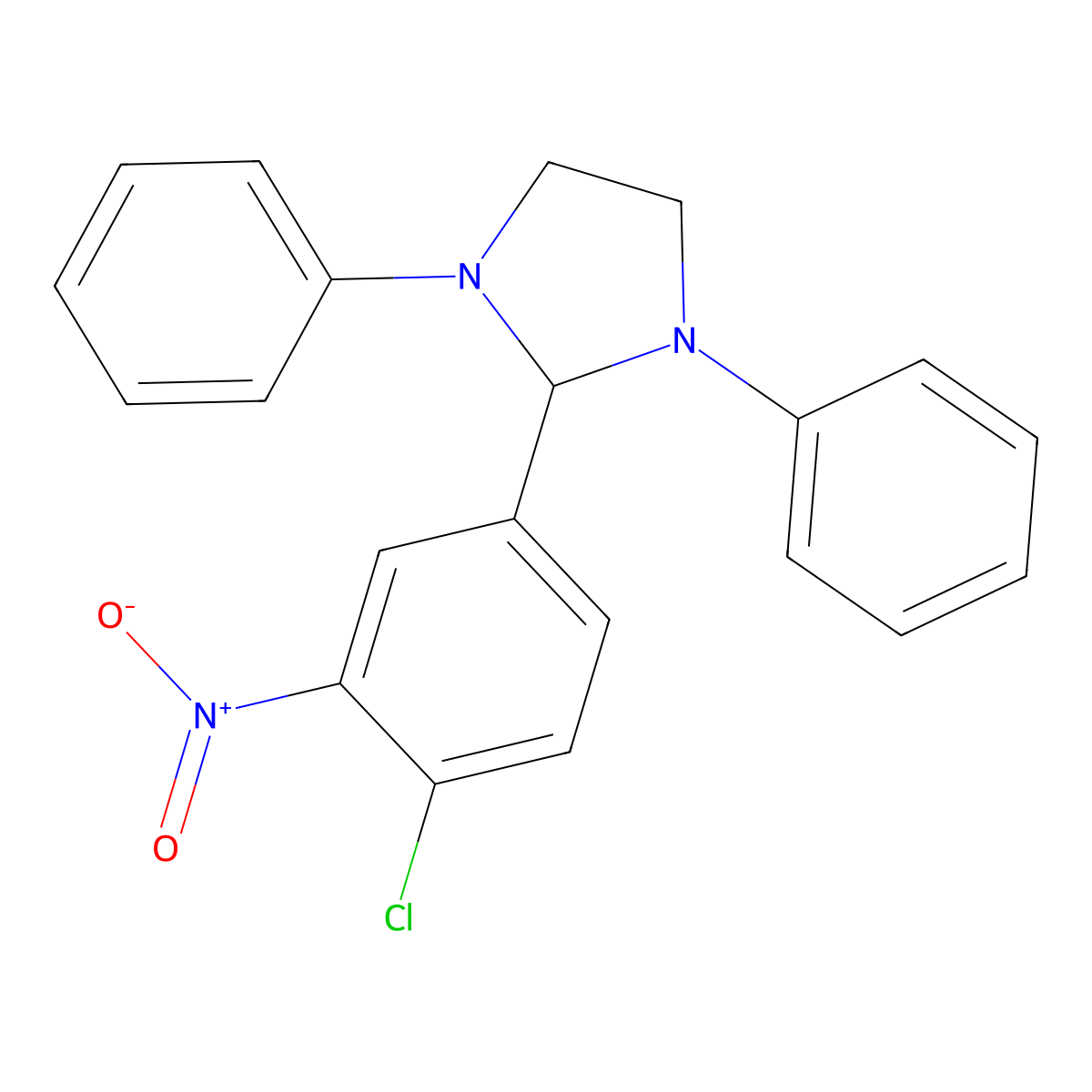 2-(4-Chloro-3-nitrophenyl)-1,3-diphenylimidazolidine molecular structure, CAS 303214-33-7