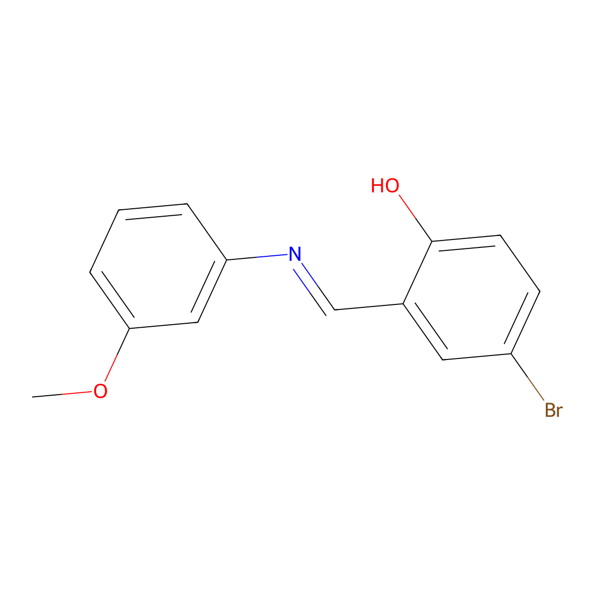 4-bromo-2-{(E)-[(3-methoxyphenyl)imino]methyl}phenol molecular structure, CAS 303215-15-8