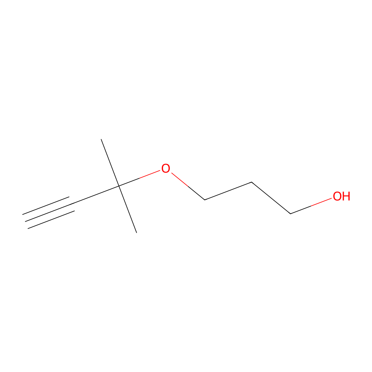3-[(2-Methylbut-3-yn-2-yl)oxy]propan-1-ol molecular structure, CAS 3032155-34-0