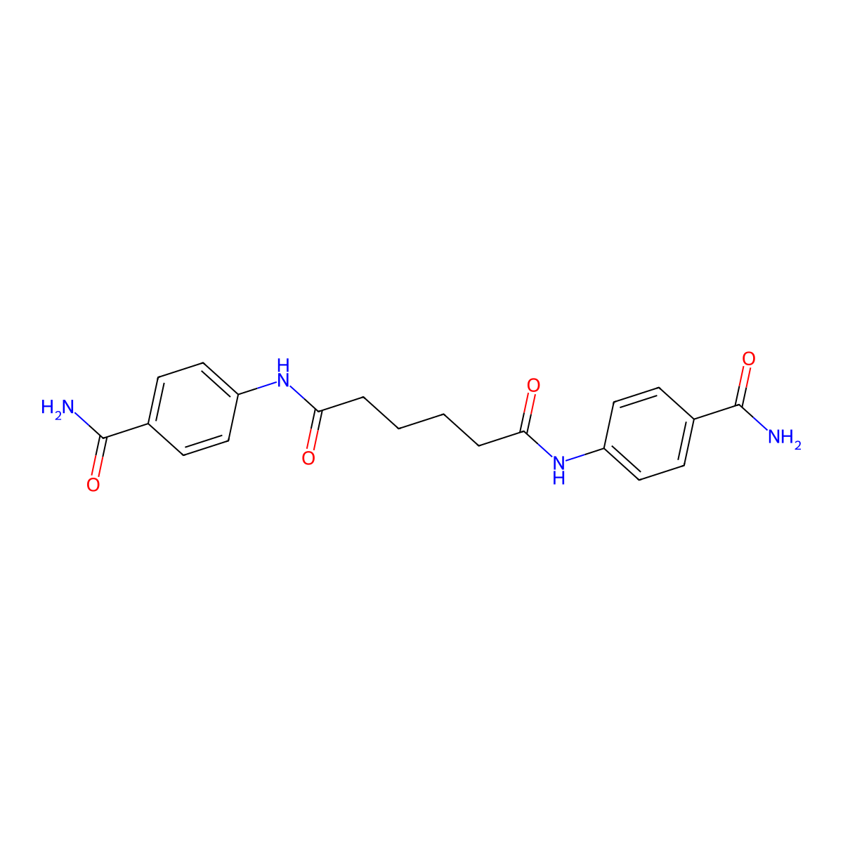N,N'-bis(4-carbamoylphenyl)hexanediamide molecular structure, CAS 303216-11-7