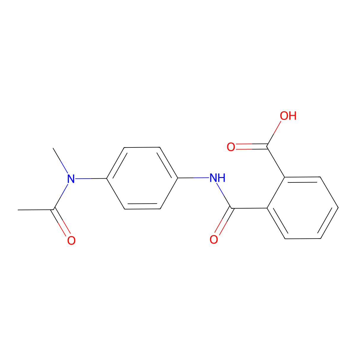 2-({4-[Acetyl(methyl)amino]anilino}carbonyl)benzoic acid molecular structure, CAS 303216-16-2