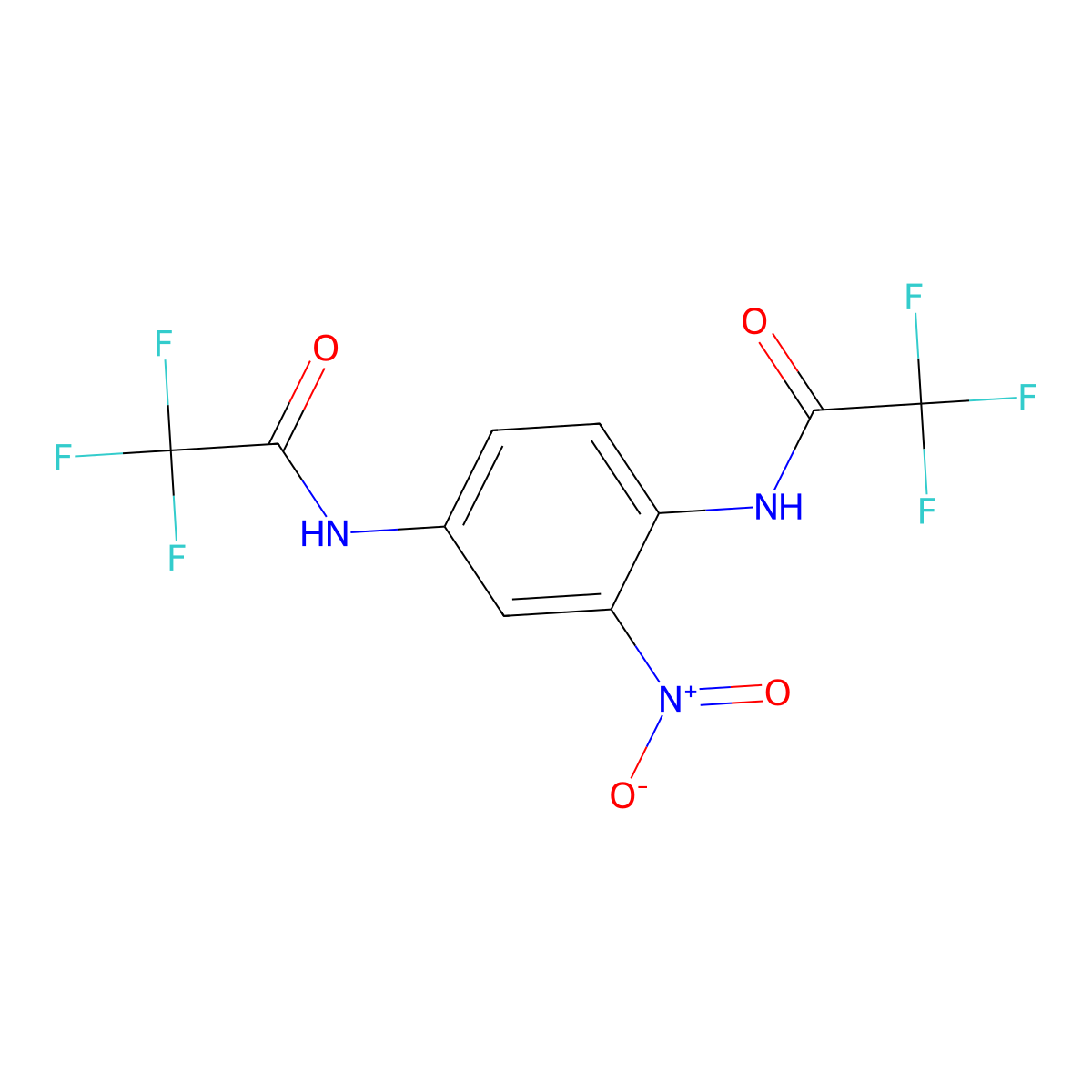 2,2,2-trifluoro-N-[3-nitro-4-[(2,2,2-trifluoroacetyl)amino]phenyl]acetamide molecular structure, CAS 303216-17-3