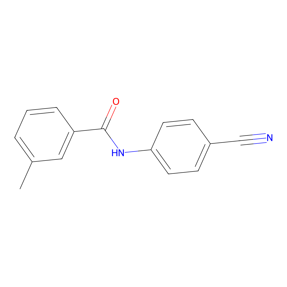 N-(4-cyanophenyl)-3-methylbenzamide molecular structure, CAS 303216-21-9