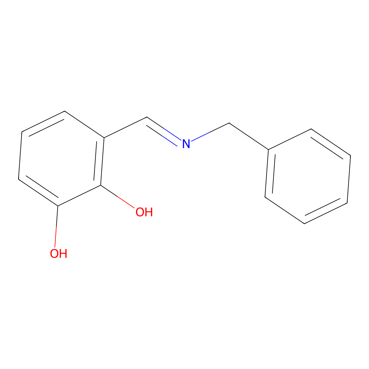 3-[(Benzylimino)methyl]-1,2-benzenediol molecular structure, CAS 303216-56-0
