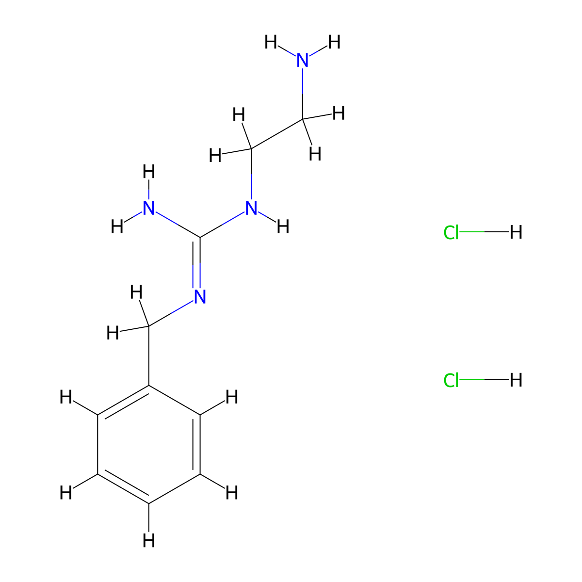 N-(2-aminoethyl)-N'-benzylguanidine dihydrochloride molecular structure, CAS 3032215-80-5