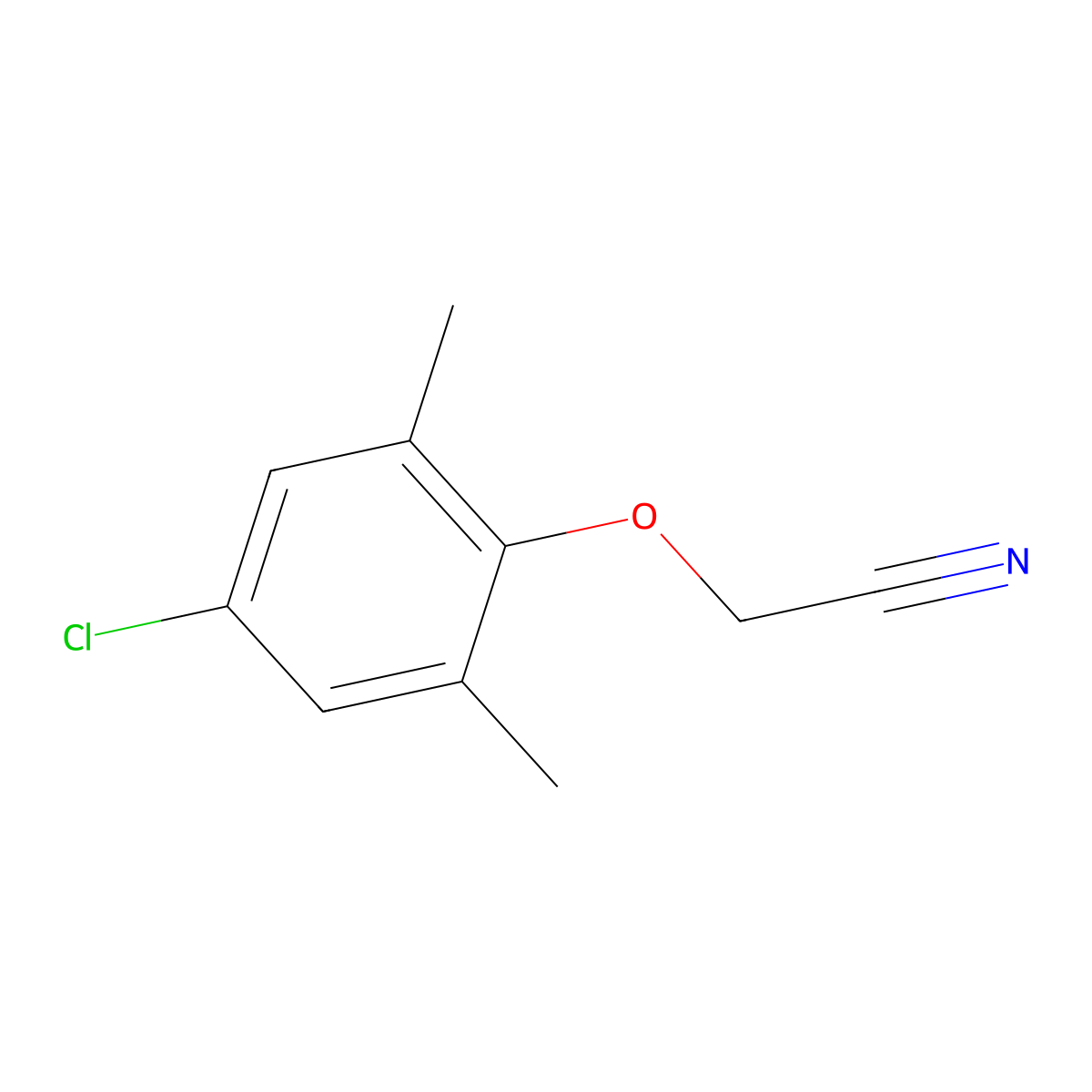 2-(4-Chloro-2,6-dimethylphenoxy)acetonitrile molecular structure, CAS 303224-73-9