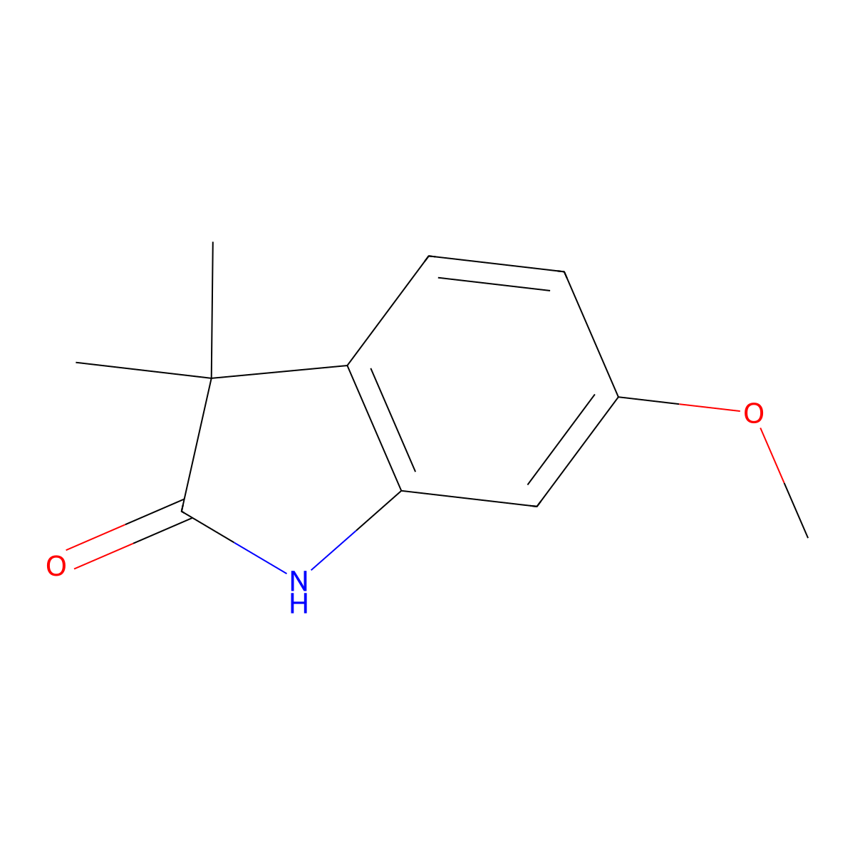 6-Methoxy-3,3-dimethylindolin-2-one molecular structure, CAS 303225-10-7