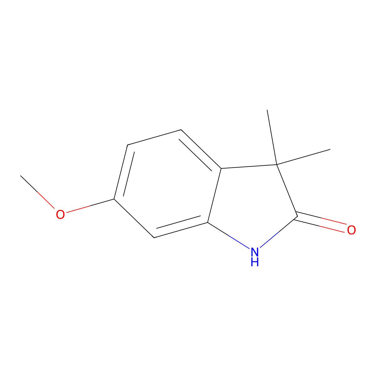 6-Methoxy-3,3-dimethylindolin-2-one molecular structure, CAS 303225-10-7