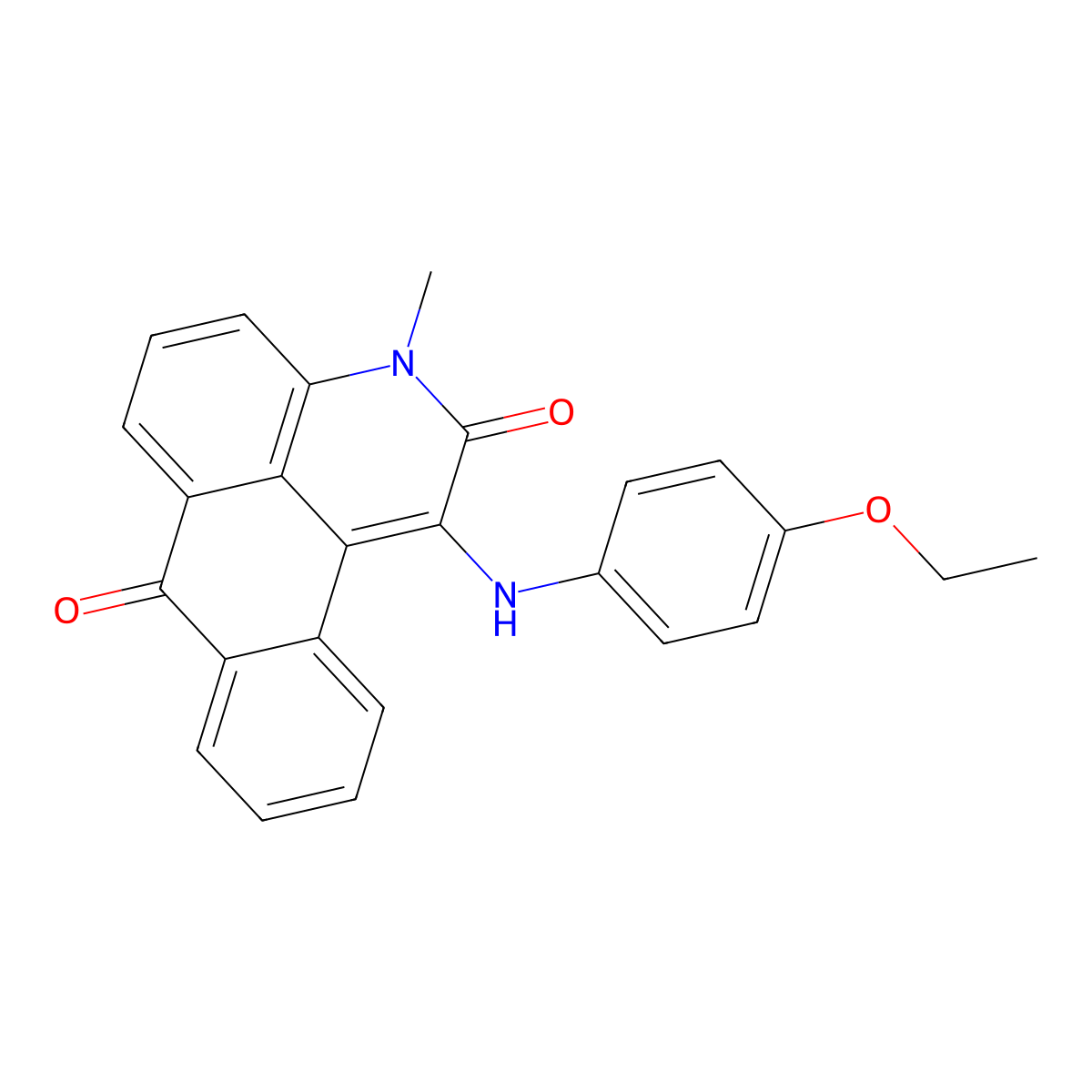 1-((4-Ethoxyphenyl)amino)-3-methyl-3H-naphtho[1,2,3-de]quinoline-2,7-dione molecular structure, CAS 303225-49-2