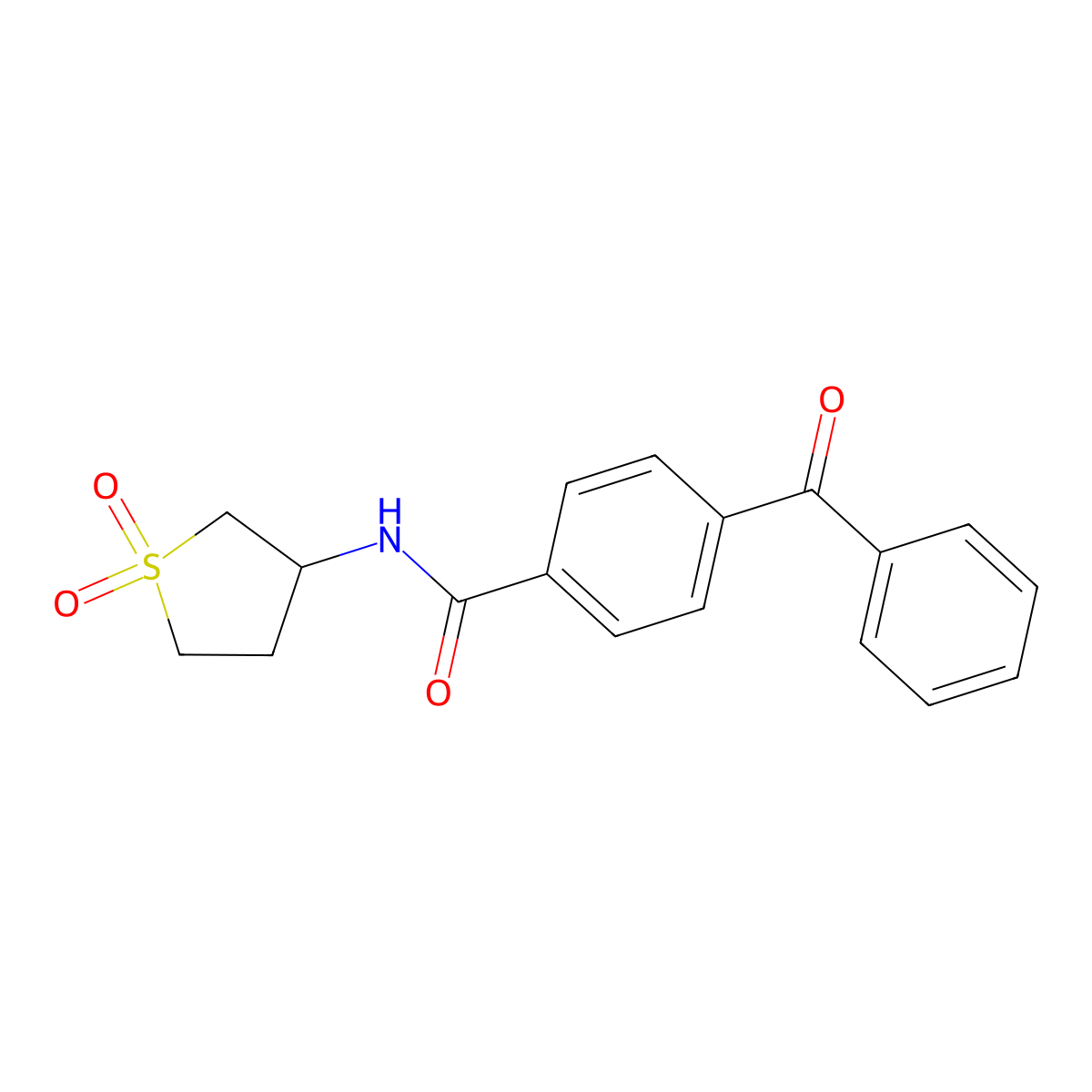 4-benzoyl-N-(1,1-dioxo-1lambda6-thiolan-3-yl)benzamide molecular structure, CAS 303226-08-6