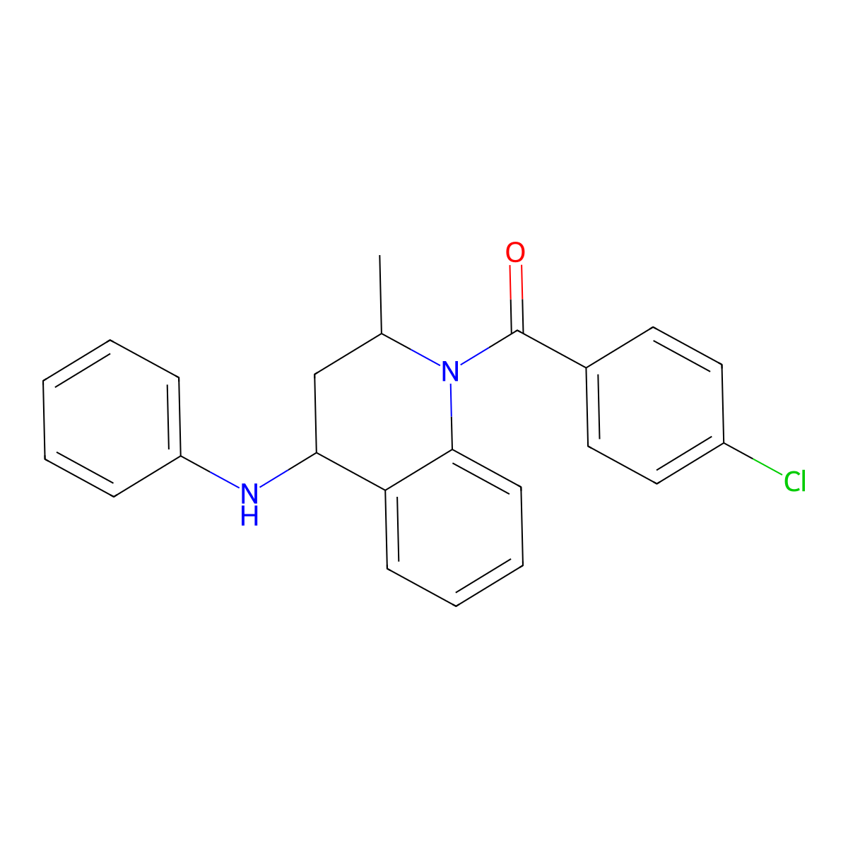 [4-anilino-2-methyl-3,4-dihydro-1(2H)-quinolinyl](4-chlorophenyl)methanone molecular structure, CAS 303226-75-7