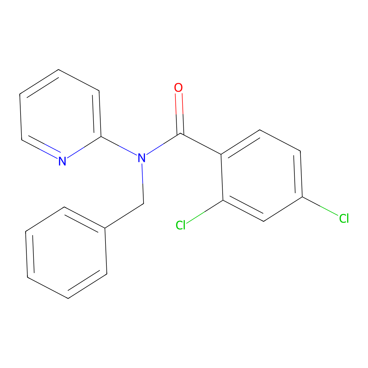 N-benzyl-2,4-dichloro-N-(pyridin-2-yl)benzamide molecular structure, CAS 303227-01-2