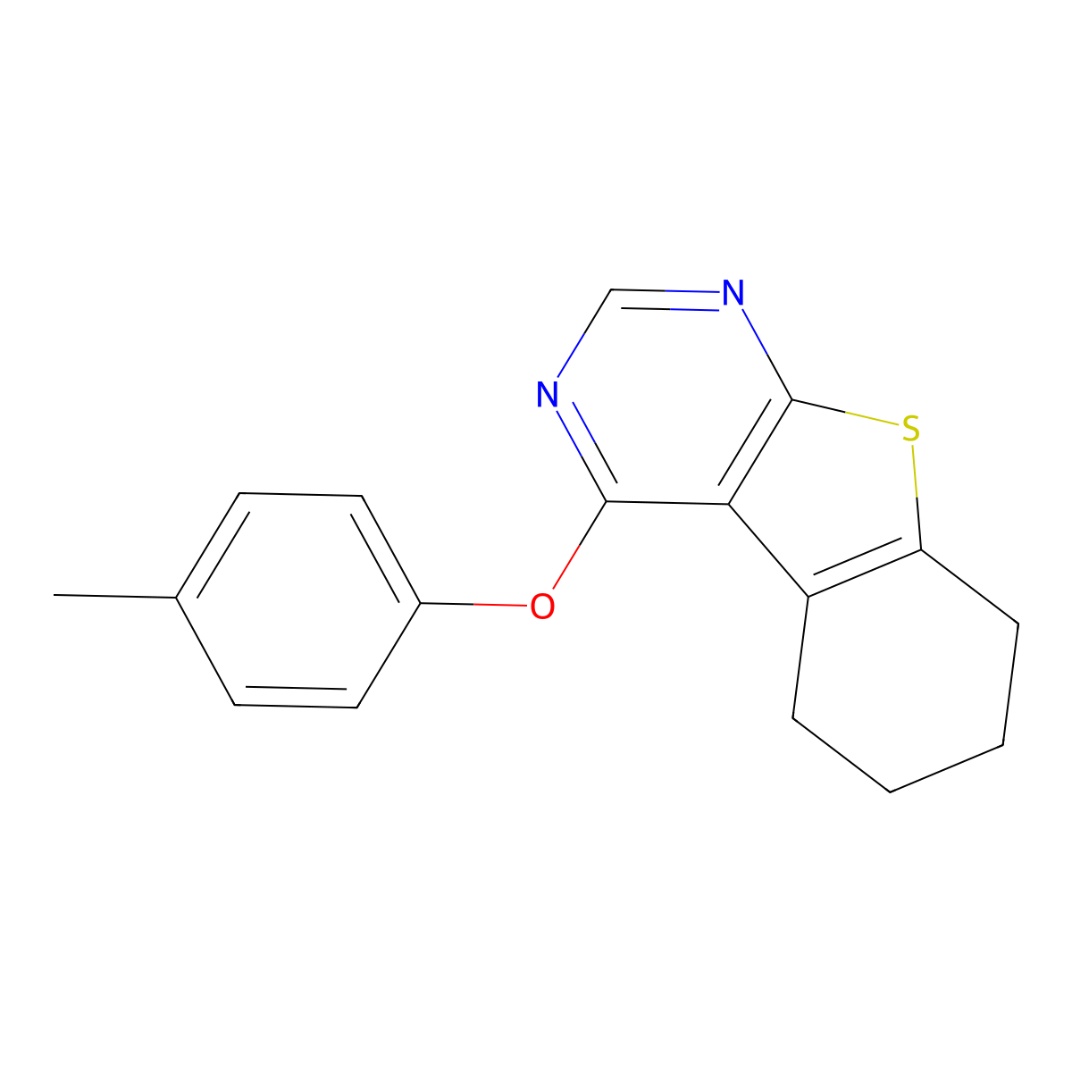 3-(4-Methylphenoxy)-8-thia-4,6-diazatricyclo[7.4.0.0^{2,7}]trideca-1(9),2,4,6-tetraene molecular structure, CAS 303227-16-9