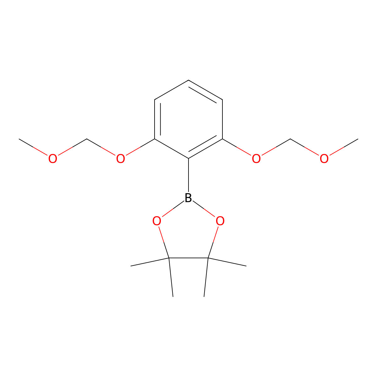 2-(2,6-Bis(methoxymethoxy)phenyl)-4,4,5,5-tetramethyl-1,3,2-dioxaborolane molecular structure, CAS 3032278-33-1