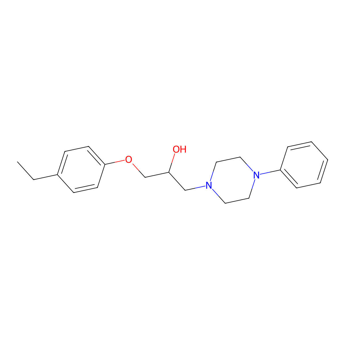 1-(4-Ethylphenoxy)-3-(4-phenylpiperazin-1-yl)propan-2-ol molecular structure, CAS 303228-41-3