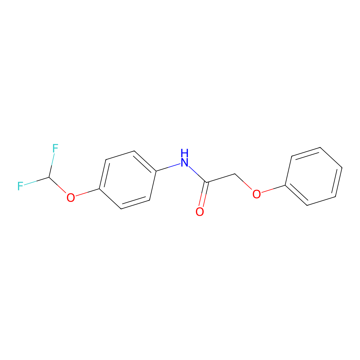 N-[4-(difluoromethoxy)phenyl]-2-phenoxyacetamide molecular structure, CAS 303228-73-1