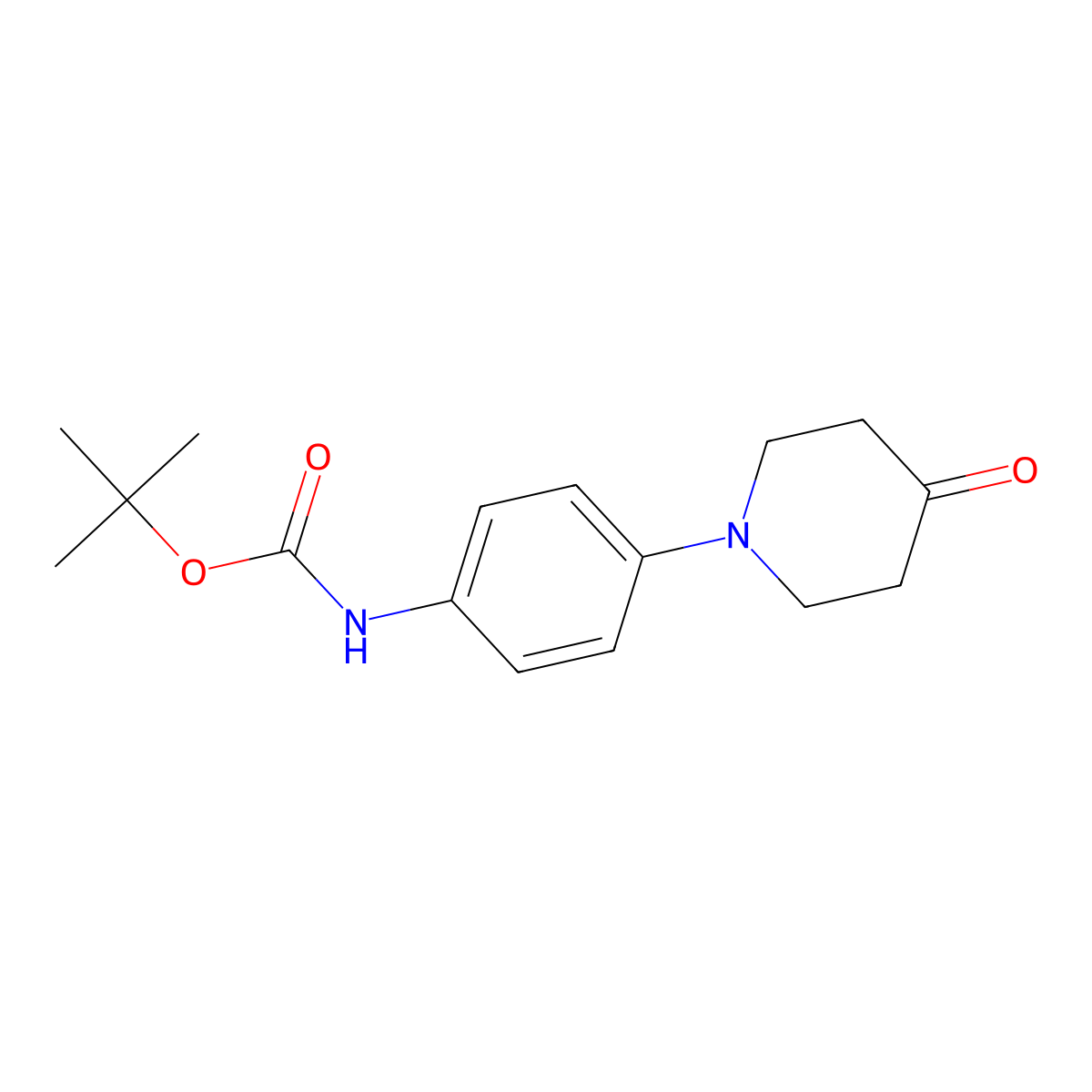 tert-butyl N-[4-(4-oxopiperidin-1-yl)phenyl]carbamate molecular structure, CAS 3032768-88-7