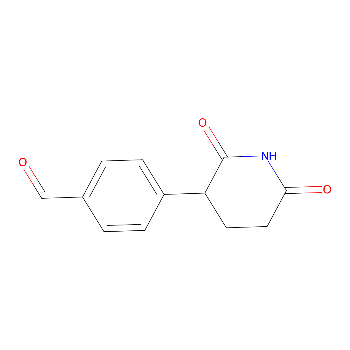 4-(2,6-Dioxopiperidin-3-yl)benzaldehyde molecular structure, CAS 3032769-26-6