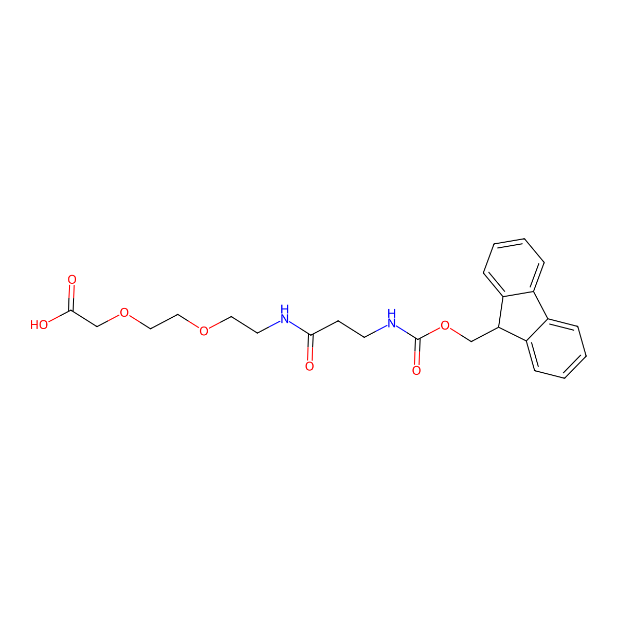 Fmoc-beta-Ala-AEEA-OH molecular structure, CAS 3032911-13-7