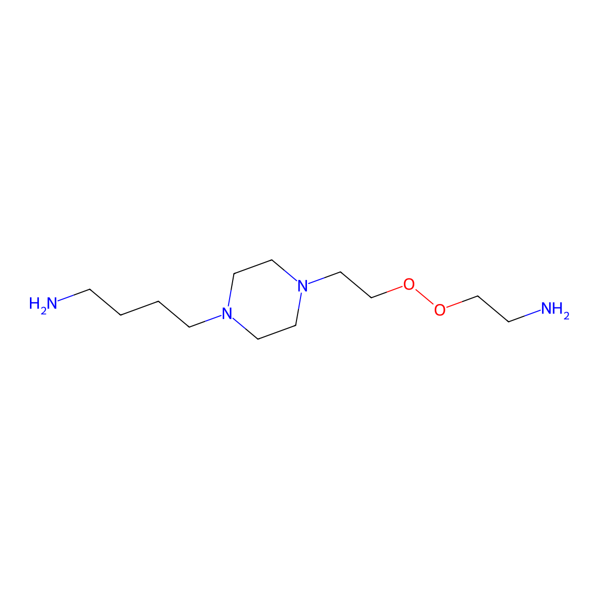 2,2'-((Piperazine-1,4-diylbis(ethane-2,1-diyl)) bis(oxy))bis(ethan-1-amine) molecular structure, CAS 3032915-09-3