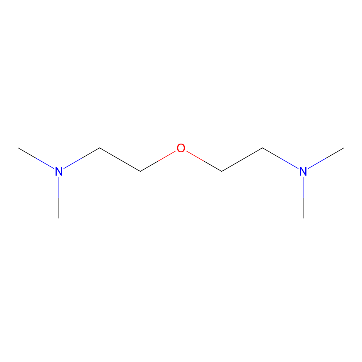Bis(dimethylaminoethyl) ether molecular structure, CAS 3033-62-3