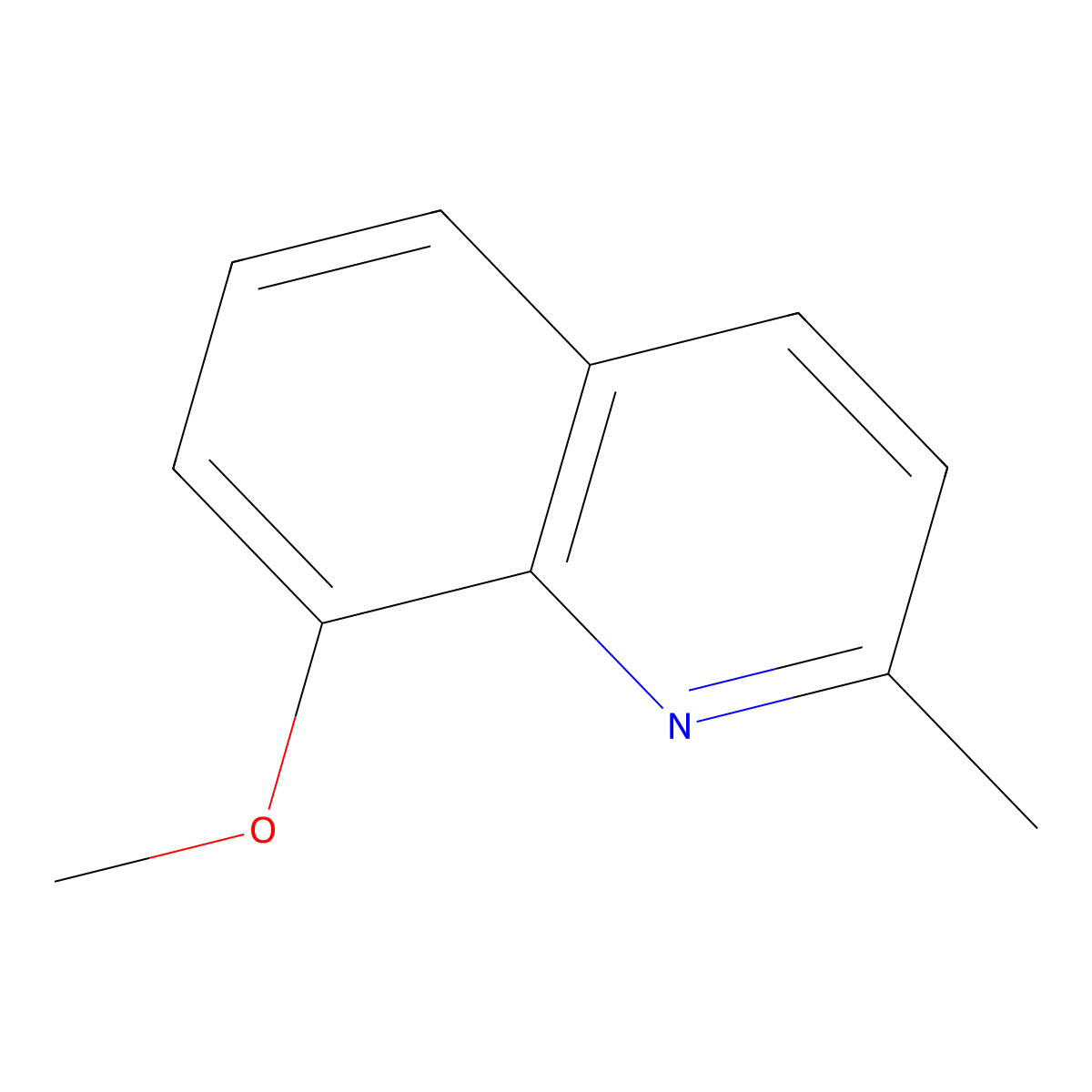 8-Methoxy-2-Methylquinoline molecular structure, CAS 3033-80-5