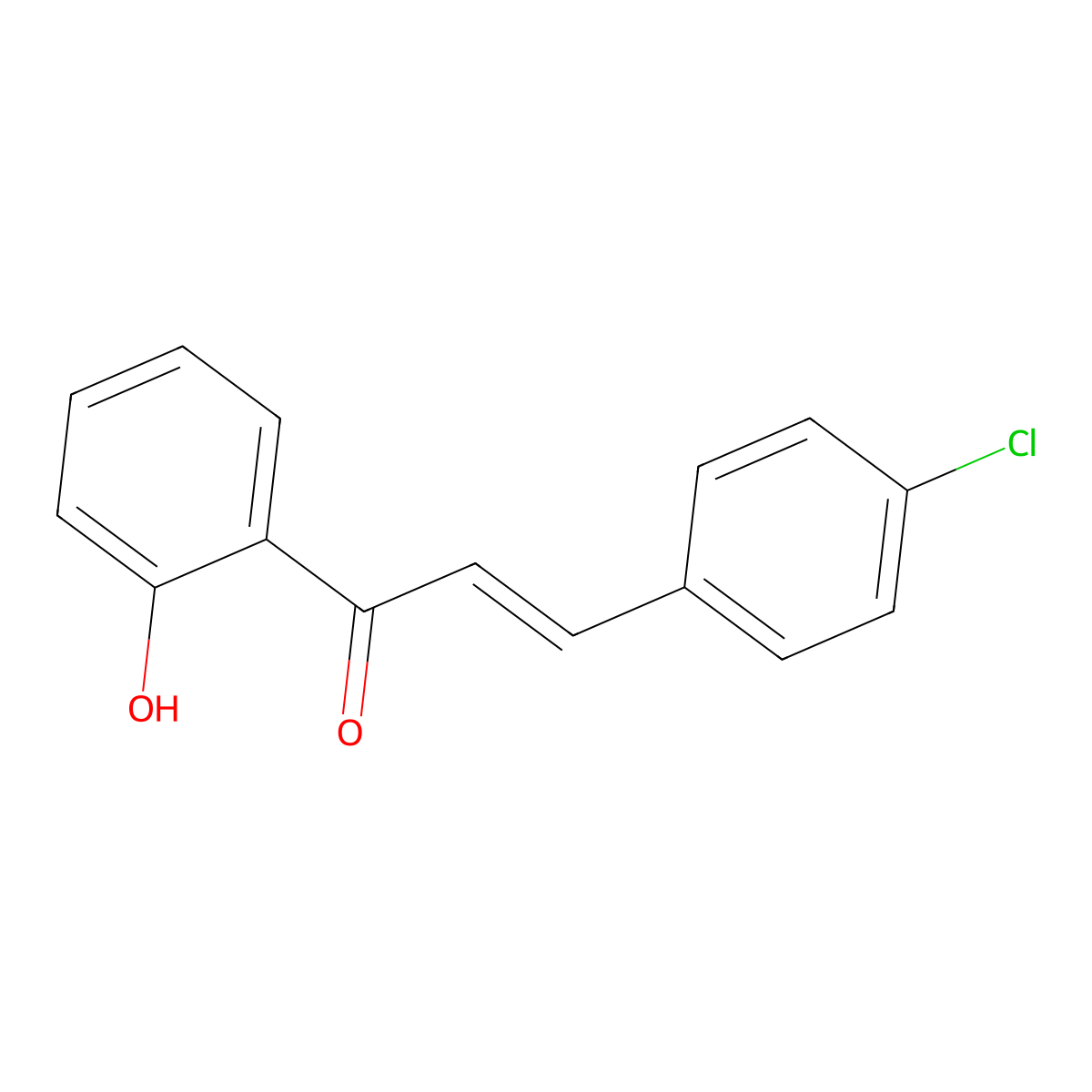 4-Chloro-2'-hydroxychalcone molecular structure, CAS 3033-96-3