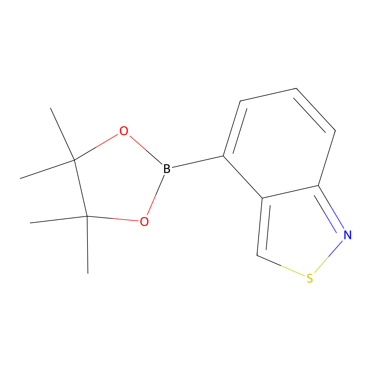 4-(4,4,5,5-Tetramethyl-1,3,2-dioxaborolan-2-yl)benzo[c]isothiazole molecular structure, CAS 3033047-79-6