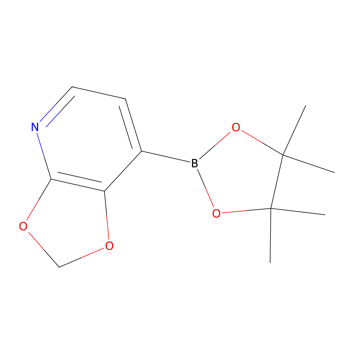 7-(4,4,5,5-Tetramethyl-1,3,2-dioxaborolan-2-YL)-[1,3]dioxolo[4,5-B]pyridine molecular structure, CAS 3033048-03-9