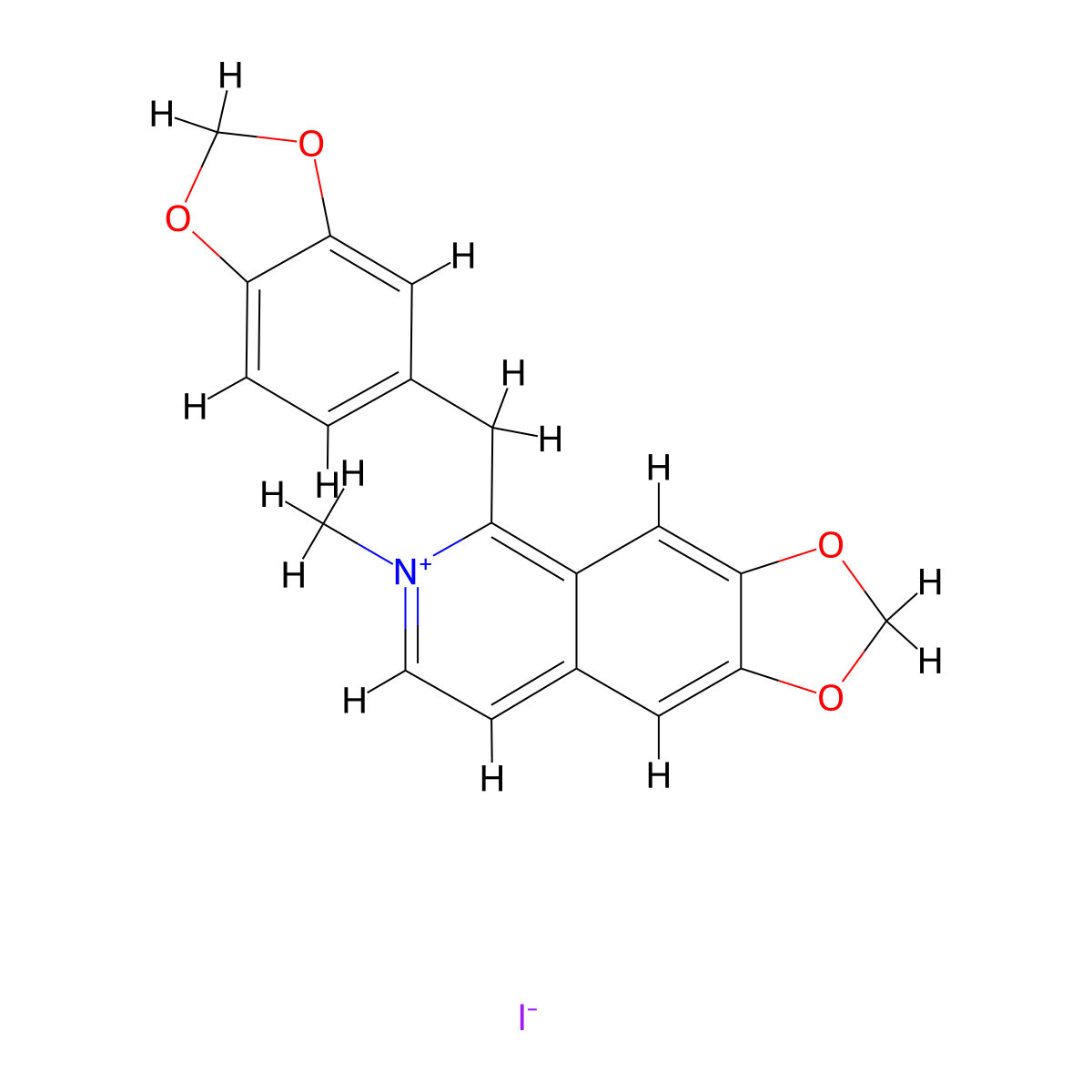 Escholamine iodide molecular structure, CAS 30331-75-0