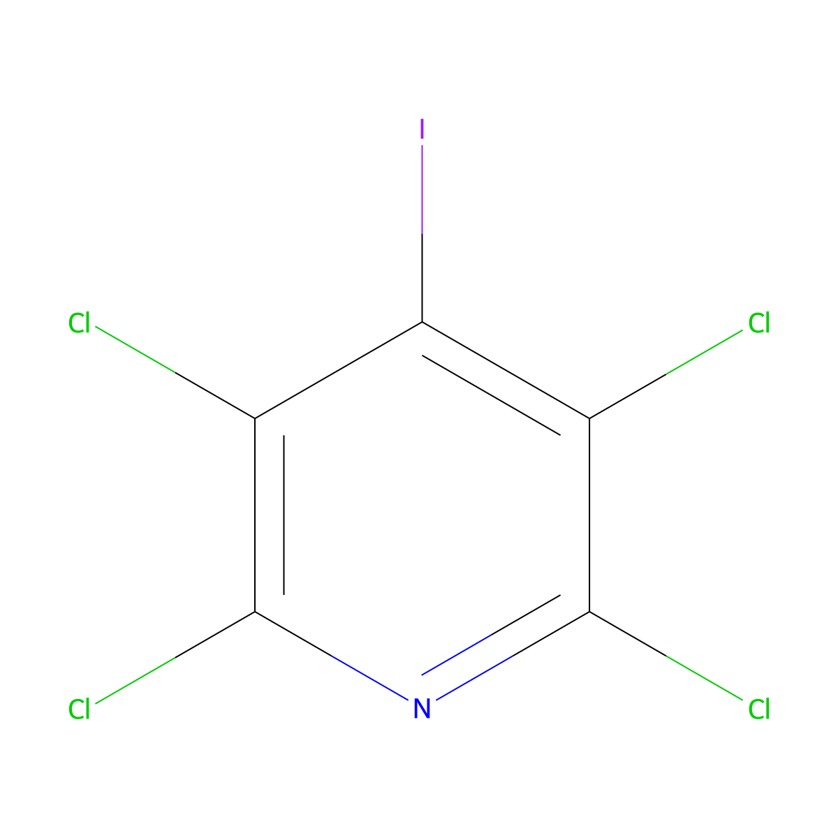 2,3,5,6-Tetrachloro-4-iodopyridine molecular structure, CAS 30332-35-5