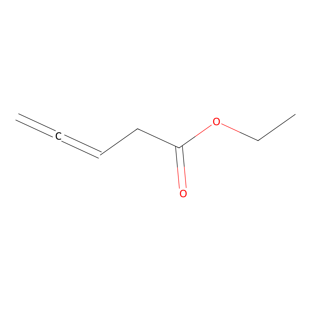 3,4-Pentadienoic acid, ethyl ester molecular structure, CAS 30332-99-1