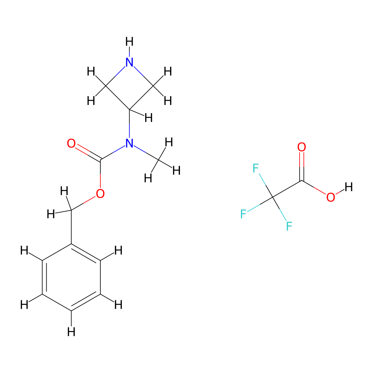 benzyl N-(azetidin-3-yl)-N-methylcarbamate; trifluoroacetic acid molecular structure, CAS 3033221-93-8