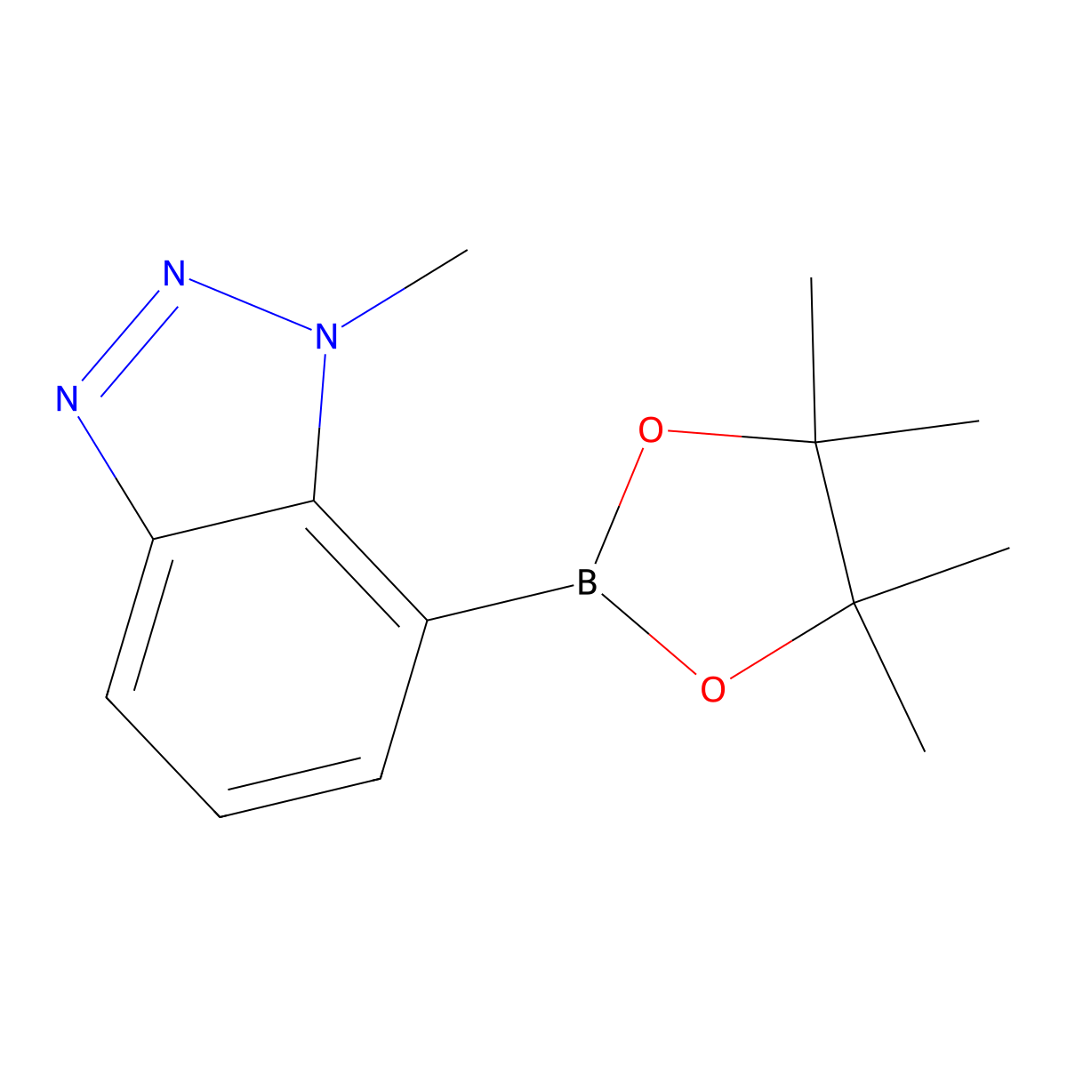 1-Methyl-7-(4,4,5,5-tetramethyl-1,3,2-dioxaborolan-2-yl)-1H-benzo[d][1,2,3]triazole molecular structure, CAS 3033394-27-0