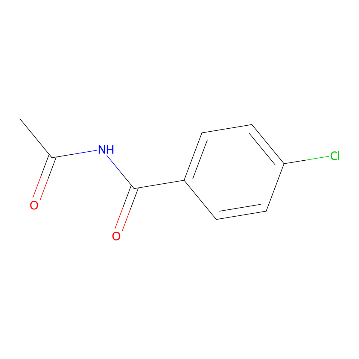 Benzamide, N-acetyl-4-chloro- molecular structure, CAS 30334-17-9
