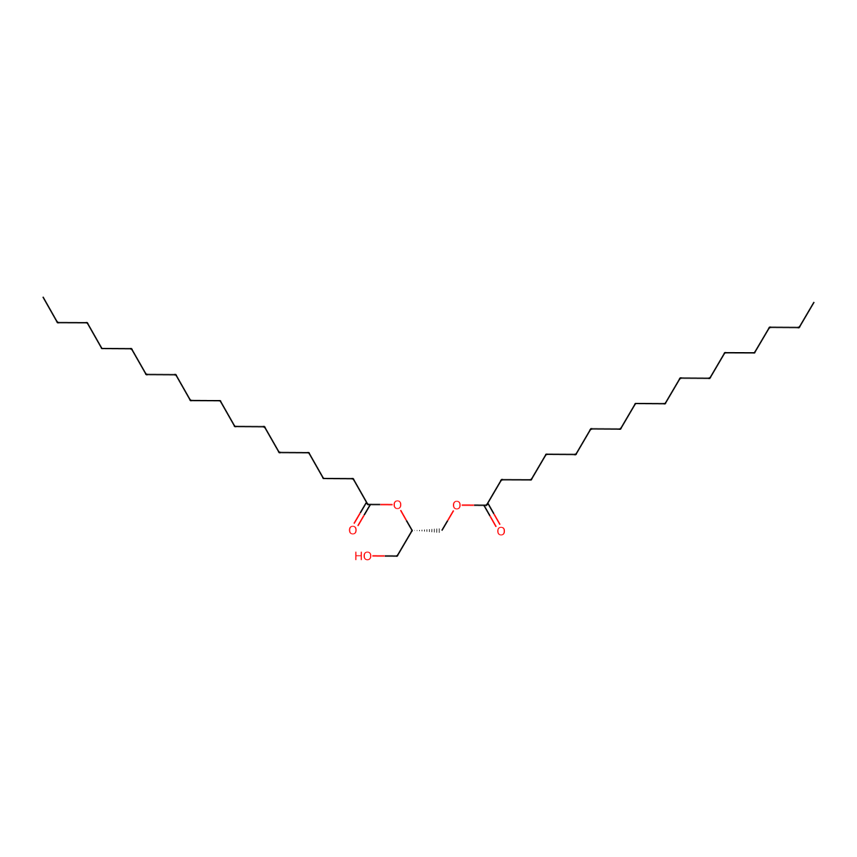 1,2-Dipalmitoyl-sn-glycerol molecular structure, CAS 30334-71-5